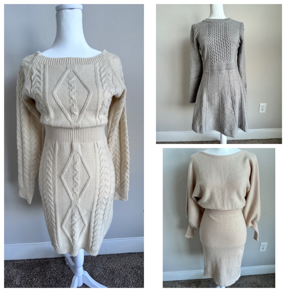 Sweater Dress Long Sleeve Dresses Fall Winter Outfit Casual Work